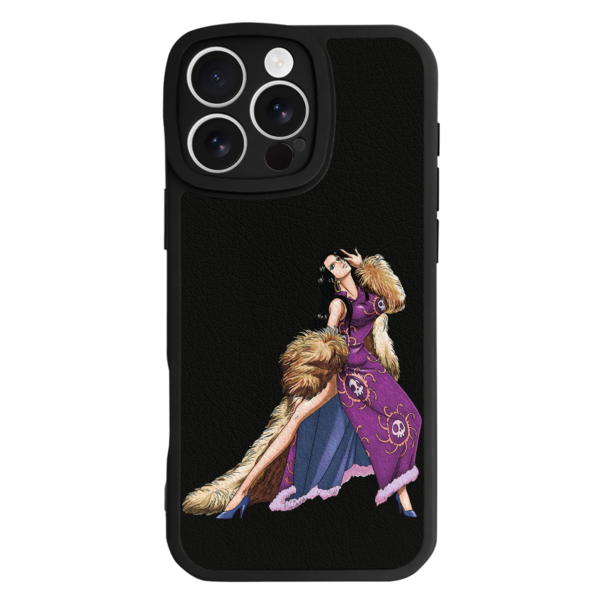 （画像用） ワンピース ボア・ハンコック ONE PIECE Boa·Hancock 【iPhone 16シリーズ対応】シリコンスマホケース（レザー調） 材質：シリコン